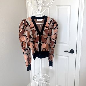 Cute Astr puff sleeve button down sweater .  Size Small.  NWT